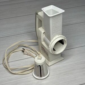 Presto SaladShooter Electric Slicer Shredder White Corded Kitchen Prep Gadget